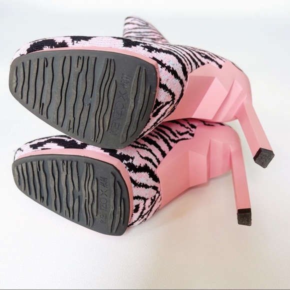 KENZO x H&M Tiger-striped Knit Ankle Boots - Picture 16 of 16